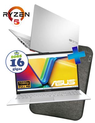 NOTEBOOK ASUS VIVOBOOK GO 15.6 FHD RYZEN 5 7520U 16GB DDR5 512GB W11 US + FUNDA